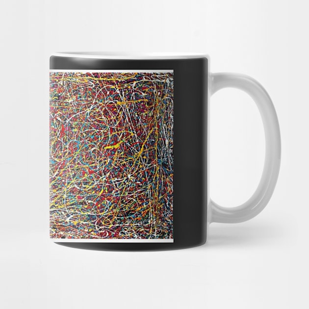 Jackson Pollock linear, color pattern, Jackson Pollock design, by Linnystore